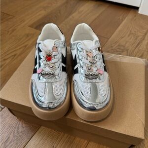Steve Madden Kids Sneakers with Silver and White Accents